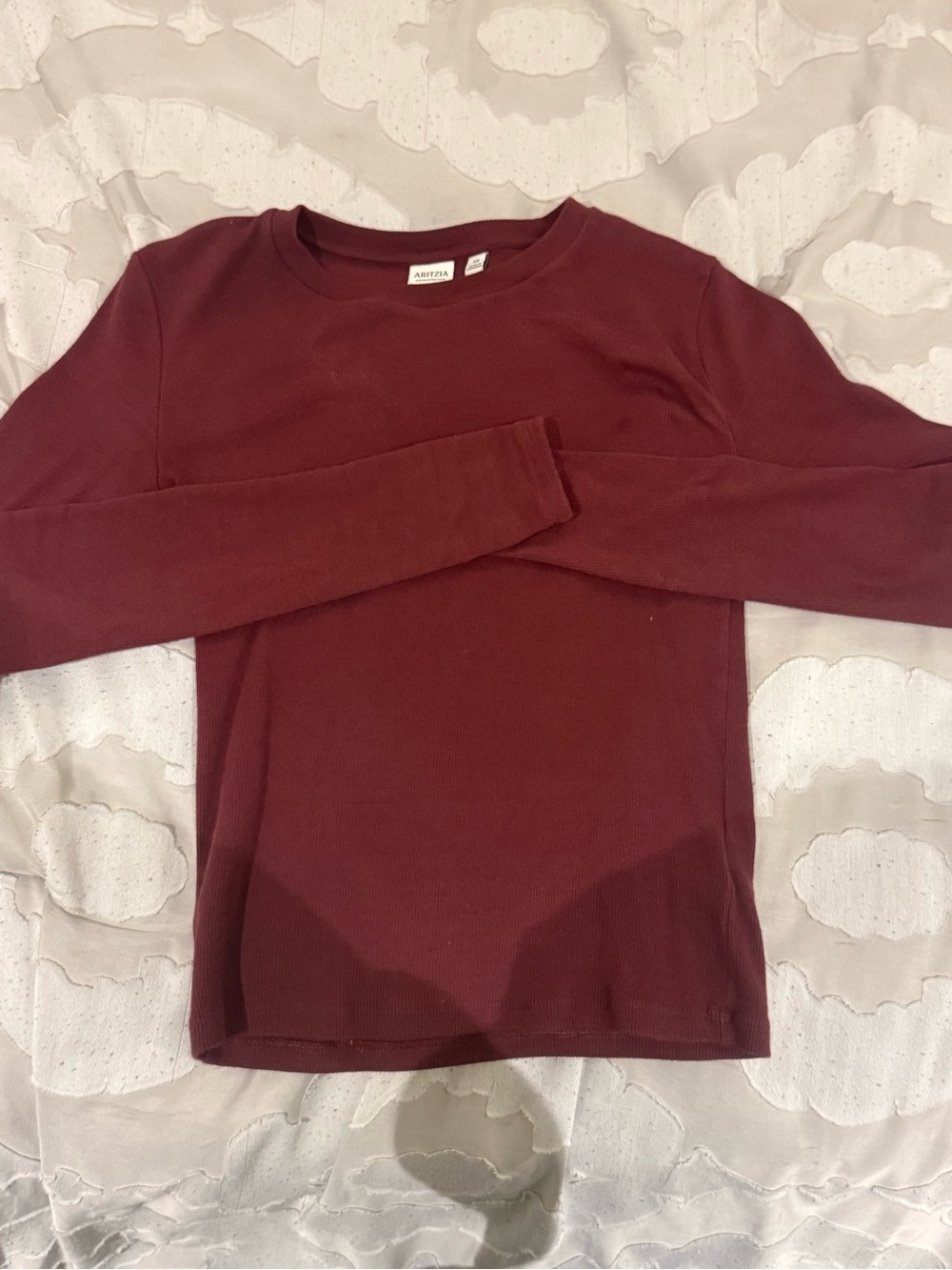 Aritzia Men’s Crewneck Sweater in Deep Burgundy